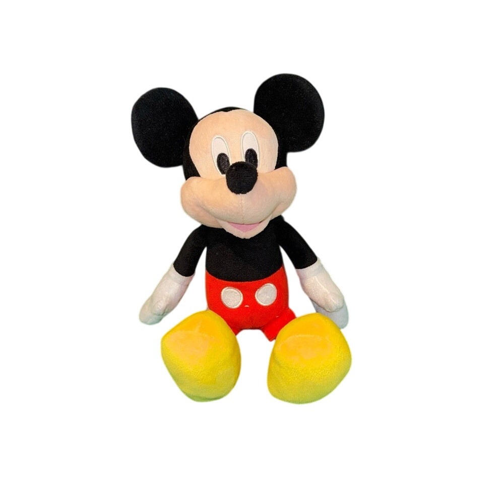 Disney‎ Mickey Mouse Plush Stuffed Animal Toy Black Red Yellow Classic 9 Inch